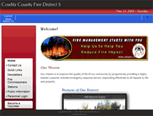 Tablet Screenshot of cowlitzfd5.org